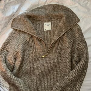 Abercrombie knit quarter zip